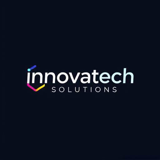 Branding design for 'Innovatech Solutions' tech startup, displaying a sleek logo and modern color palette.